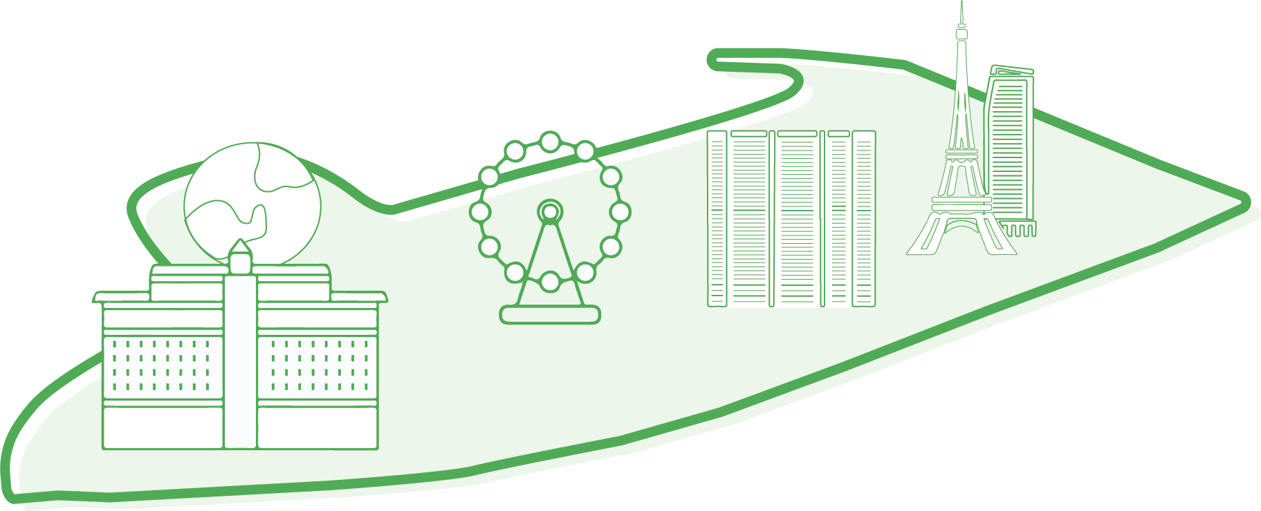 Line illustration of the new F1 track in Las Vegas