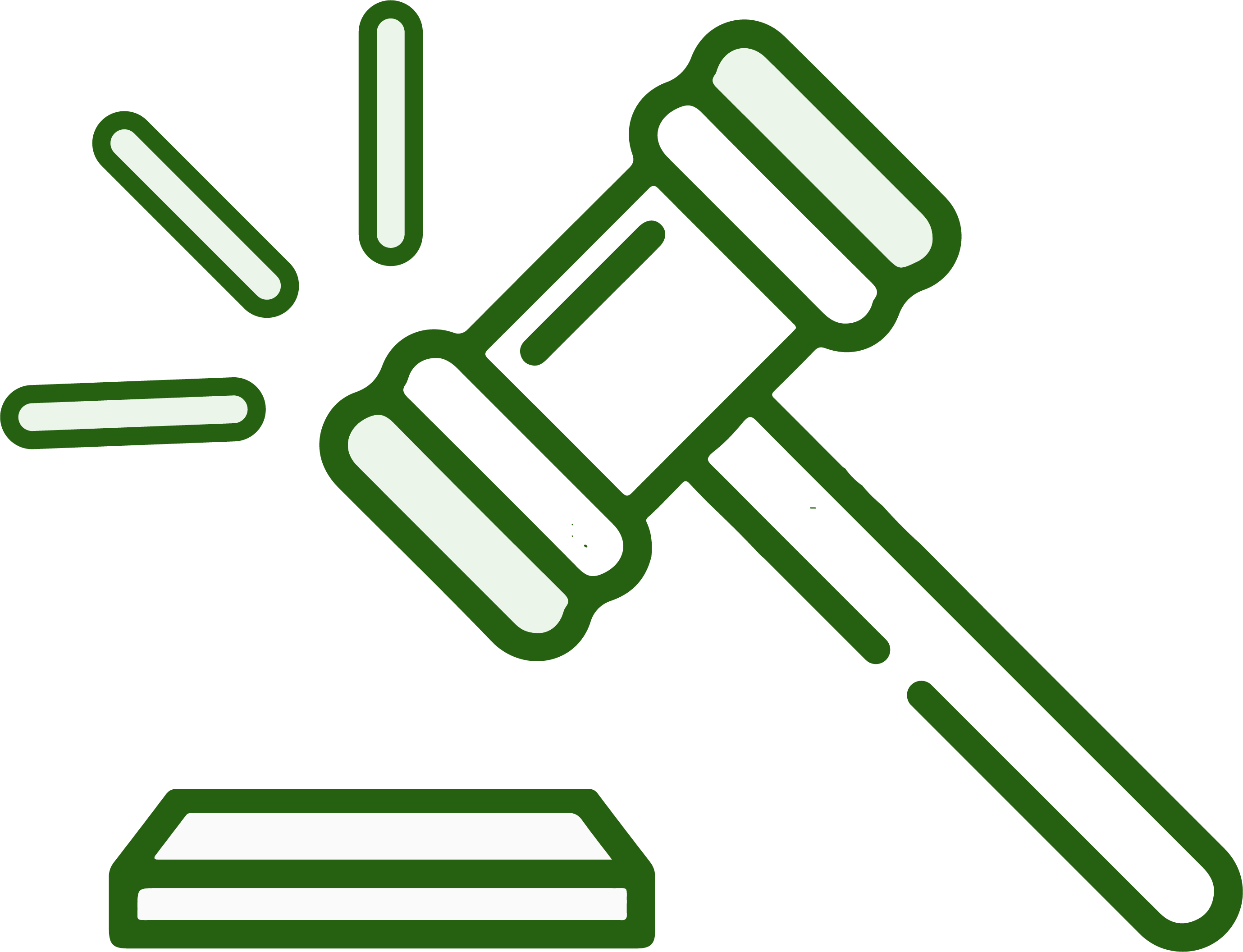 Line illustration of an auction gavel used in an auction.