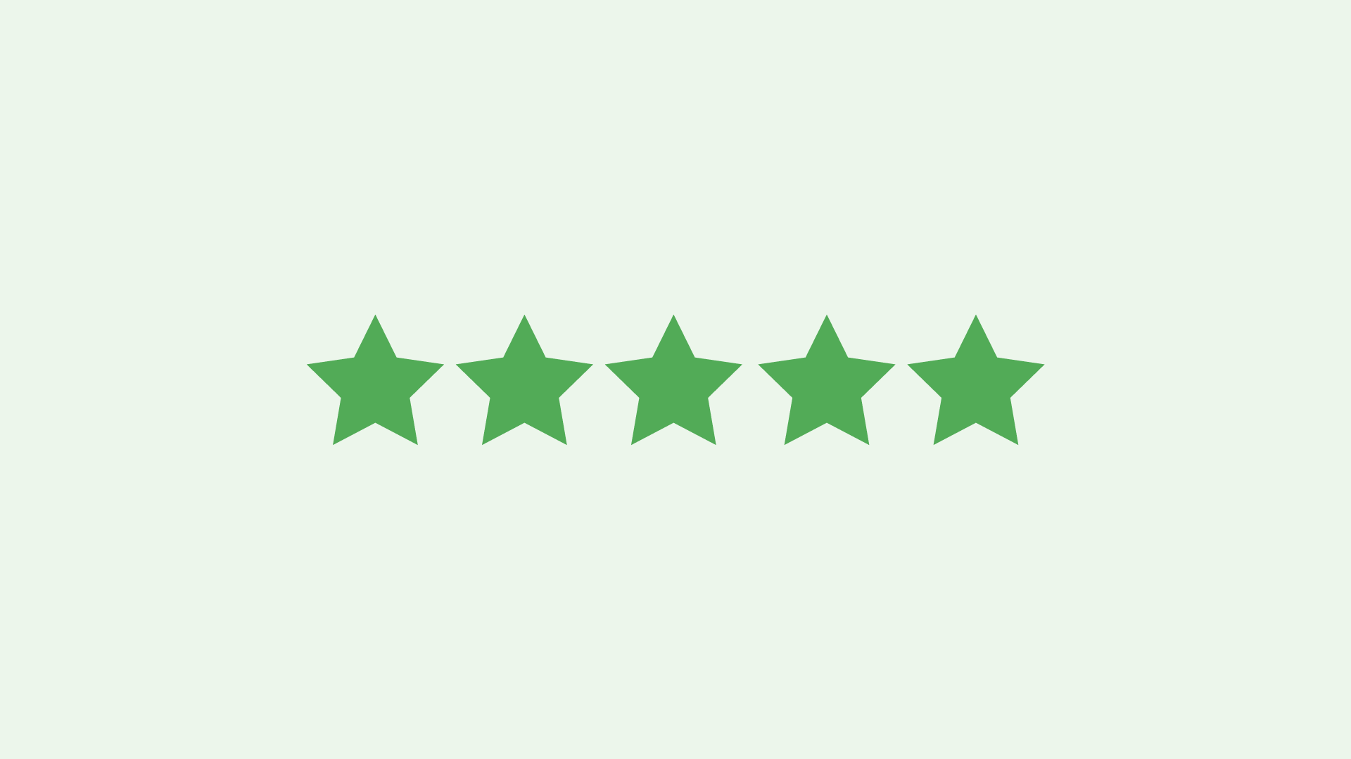 five-star reviews