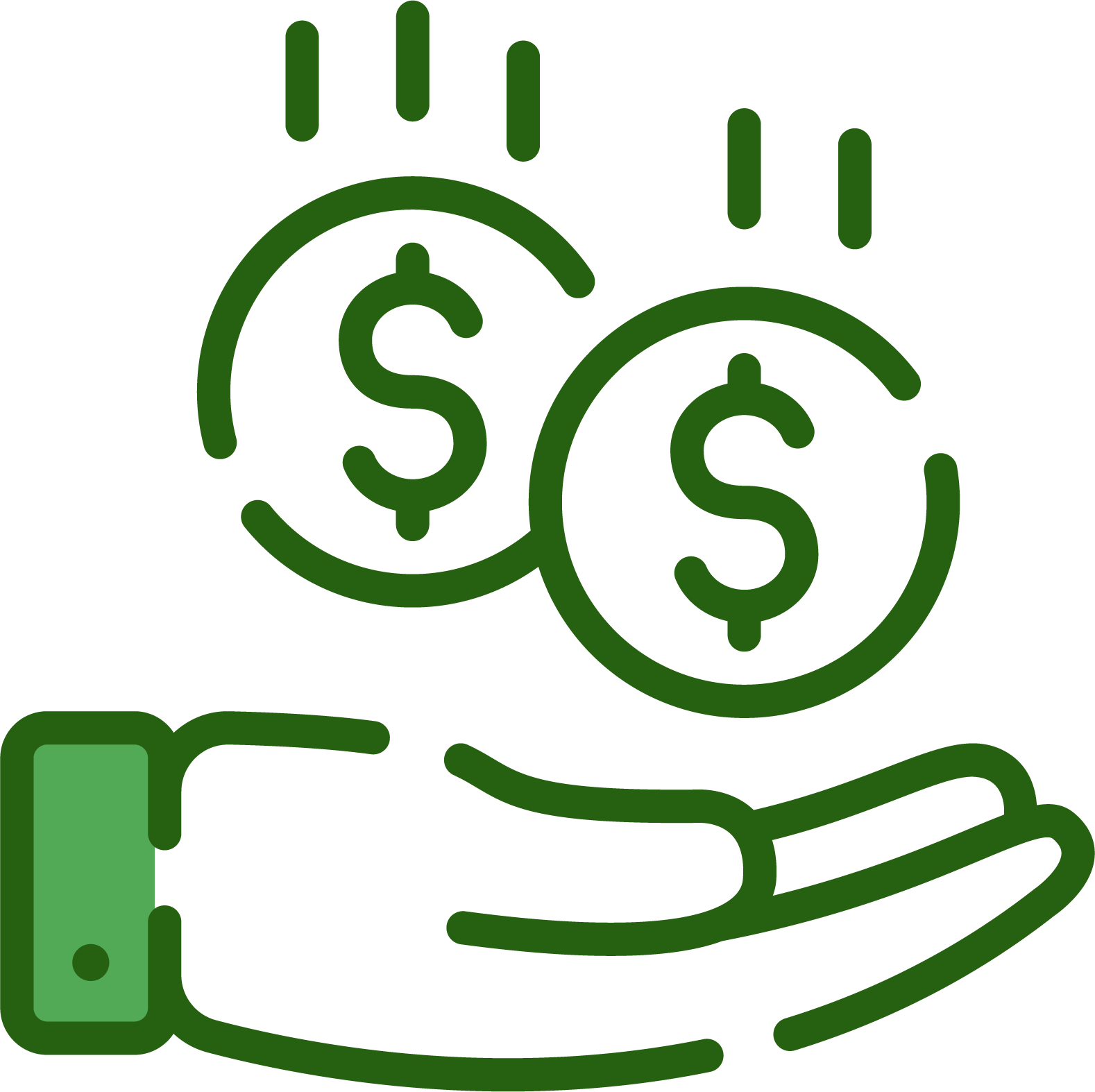 money in hand icon