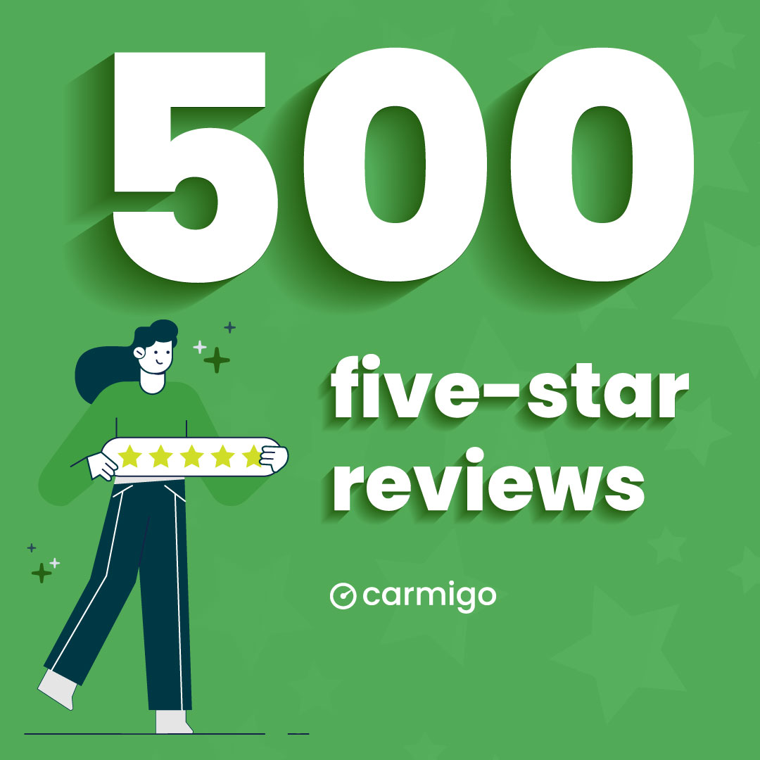 Carmigo has 500 5-star reviews