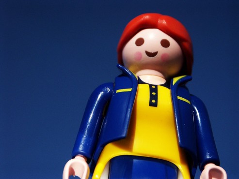 A Playmobil toy person.