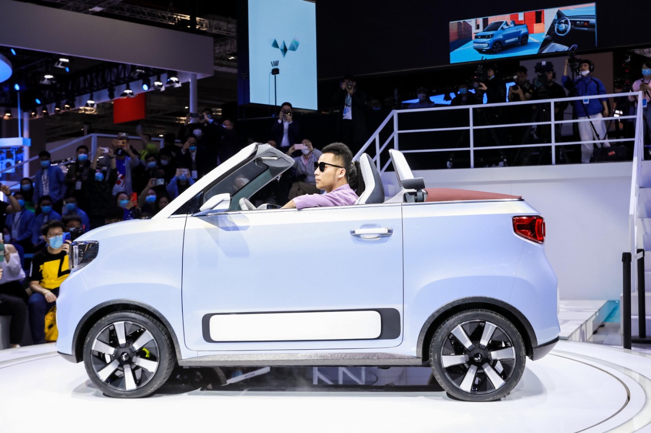 This lil bitty EV is the cutest car we've ever seen.