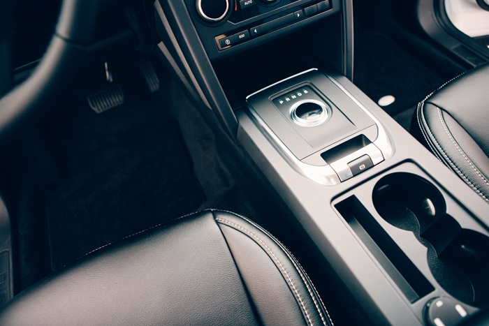 interior of car with leather upholstery and additional upgrades