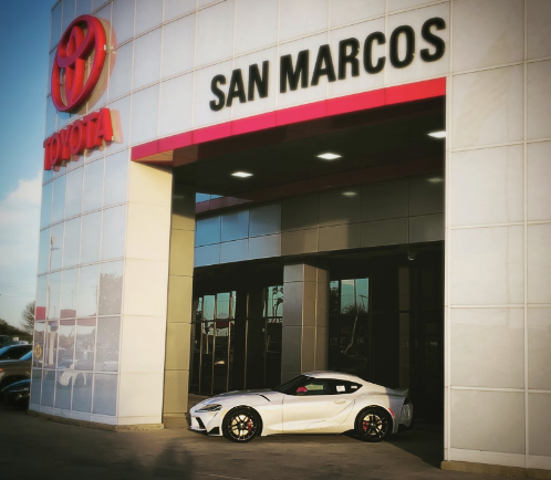 Car at a San Marcos Toyota Dealership